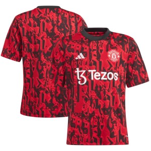 Manchester United adidas Youth 2023/24 Pre-Match Top - Red
