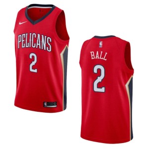 Men's New Orleans Pelicans Lonzo Ball Statement Jersey Red