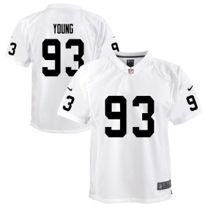 Byron Young Las Vegas Raiders Nike Youth Team Game Jersey - White