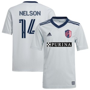 Johnny Nelson St. Louis City SC adidas Youth 2023 The Spirit Kit Replica Jersey - Gray