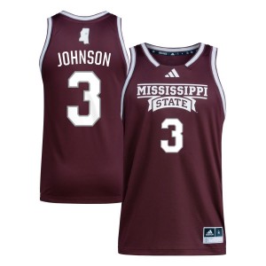 Asianae Johnson Mississippi State Bulldogs adidas Women's NIL Women's Basketball Jersey - Maroon