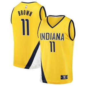Bruce Brown  Indiana Pacers Fanatics Branded Fast Break Jersey - Yellow - Statement Edition