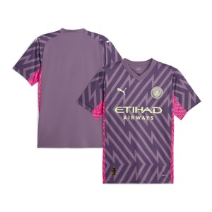 Manchester City Puma 2023/24 Replica Short Sleeve Goalkeeper Jersey - Purple
