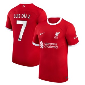 Luis Diaz Liverpool Nike Youth 2023/24 Home Replica Player Jersey - Red