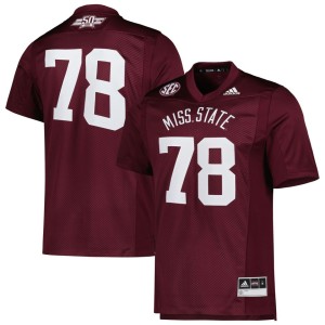 #78 Mississippi State Bulldogs adidas Dowsing x Bell: 50 Years Premier Strategy Jersey - Maroon