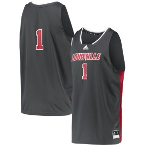 #1 Louisville Cardinals adidas Reverse Retro Jersey - Gray
