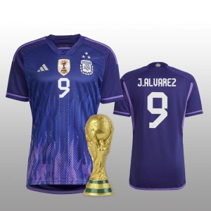 Argentina Julian Alvarez Away Jersey 2022 World Cup Kit