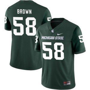 Spencer Brown Michigan State Spartans Nike NIL Replica Football Jersey - Green