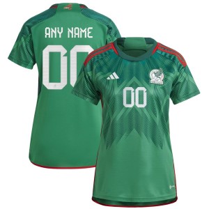 Mexico National Team adidas Women's 2022/23 Home Custom Replica Jersey - Green