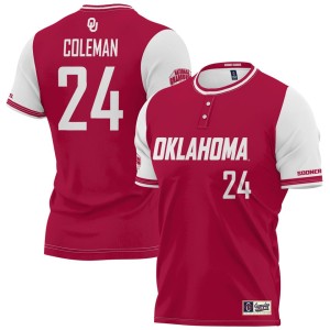 Jayda Coleman Oklahoma Sooners ProSphere Youth 2023 NCAA Softball Women's College World Series Champions NIL Replica Player Jersey - Crimson