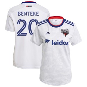 Christian Benteke D.C. United adidas Women's 2021 The Marble Replica Jersey - White