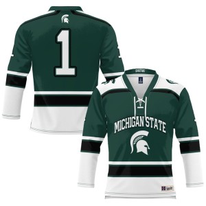 #1 Michigan State Spartans ProSphere Youth Hockey Jersey - Green