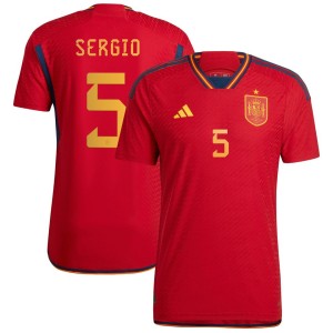 Sergio Busquets Spain National Team adidas 2022/23 Home Authentic Player Jersey - Red