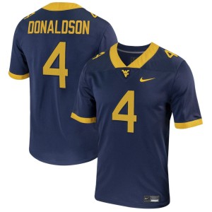 CJ Donaldson West Virginia Mountaineers Nike NIL Football Game Jersey - Navy