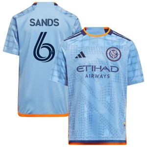 James Sands New York City FC adidas Youth 2023 The Interboro Kit Replica Jersey - Light Blue