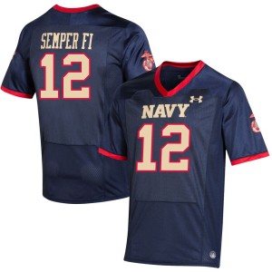 #12 Navy Midshipmen Under Armour Youth USMC Special Game Replica Jersey - Navy