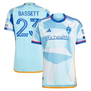 Cole Bassett Colorado Rapids adidas 2023 New Day Kit Authentic Jersey - Light Blue