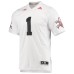 #1 Nebraska Huskers adidas Premier Strategy Jersey - White