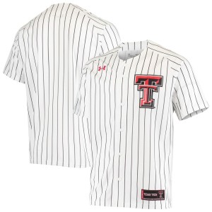 Texas Tech Red Raiders Under Armour Replica Performance Baseball Jersey - White
