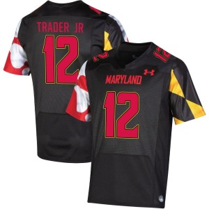 Dante Trader Jr Maryland Terrapins Under Armour NIL Replica Football Jersey - Black