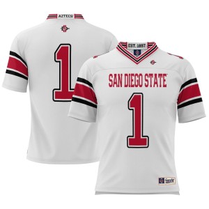 #1 San Diego State Aztecs ProSphere Youth Football Jersey - White
