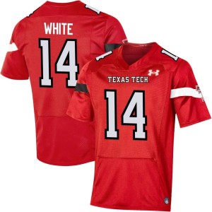 Xavier White Texas Tech Red Raiders Under Armour NIL Replica Football Jersey - Red
