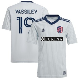 Indiana Vassilev St. Louis City SC adidas Youth 2023 The Spirit Kit Replica Jersey - Gray