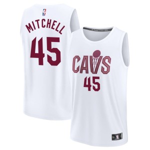 Donovan Mitchell Cleveland Cavaliers Fanatics Branded Fast Break Replica Jersey - Association Edition - White