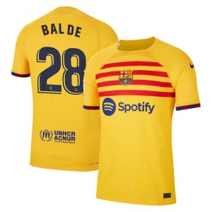 Alejandro Balde Barcelona Nike 2022/23 Fourth Vapor Match Authentic Jersey - Yellow