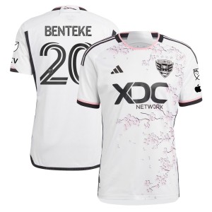 Christian Benteke D.C. United adidas 2023 The Cherry Blossom Kit Authentic Player Jersey - White