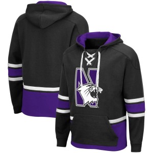 Northwestern Wildcats Colosseum Lace Up 3.0 Pullover Hoodie - Black