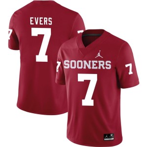 Nick Evers Oklahoma Sooners Jordan Brand NIL Replica Football Jersey - Crimson