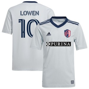 Eduard Lowen St. Louis City SC adidas Youth 2023 The Spirit Kit Replica Jersey - Gray