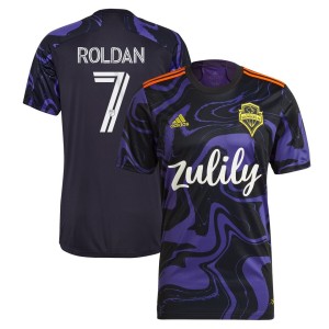Cristian Roldan Seattle Sounders FC adidas 2021 The Jimi Hendrix Kit Replica Player Jersey - Purple
