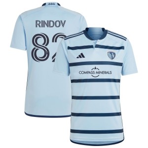 Chris Rindov Sporting Kansas City adidas 2023 Hoops 4.0 Replica Jersey - Light Blue