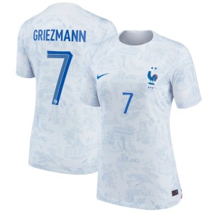 Antoine Griezmann France National Team Nike Women's 2022/23 Away Breathe Stadium Replica Jersey - White