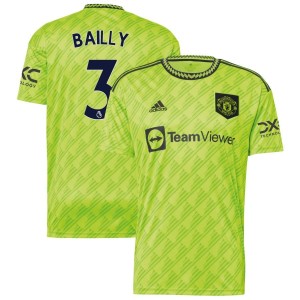 Eric Bailly Manchester United adidas 2022/23 Third Replica Jersey - Neon Green