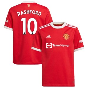 Marcus Rashford Manchester United adidas Youth 2021/22 Home Replica Jersey - Red