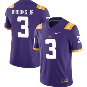 Greg Brooks Jr LSU Tigers Nike NIL Replica Football Jersey - Purple