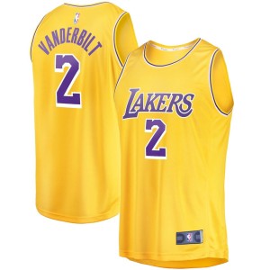 Men's Fanatics Branded Jarred Vanderbilt Gold Los Angeles Lakers Fast Break Player Jersey - Icon Edition