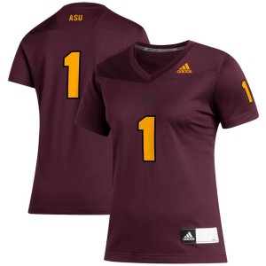 #1 Arizona State Sun Devils adidas Women's Replica Football Jersey - Maroon