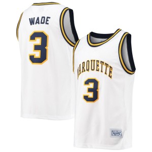 Dwyane Wade Marquette Golden Eagles Original Retro Brand Commemorative Classic Basketball Jersey - White