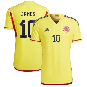 James Rodriguez Colombia National Team adidas 2022/23 Home Authentic Player Jersey - Yellow