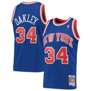Charles Oakley New York Knicks Mitchell & Ness Hardwood Classics Swingman Jersey - Blue