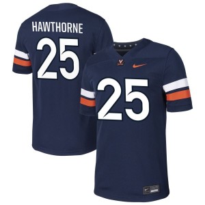 Donte Hawthorne  Virginia Cavaliers Nike NIL Football Game Jersey - Navy