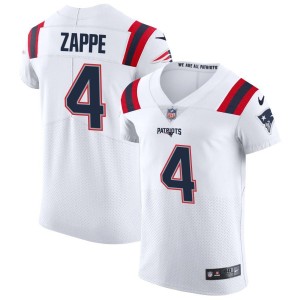 Bailey Zappe New England Patriots Nike Vapor Elite Jersey - White