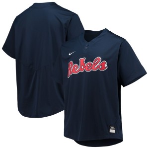 Ole Miss Rebels Nike Two-Button Replica Baseball Jersey - Navy