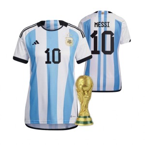 Women's Argentina Lionel Messi 2022 World Cup Champions Home Jersey