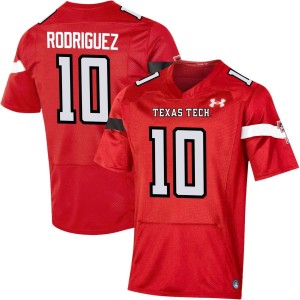 Jacob Rodriguez Texas Tech Red Raiders Under Armour NIL Replica Football Jersey - Red