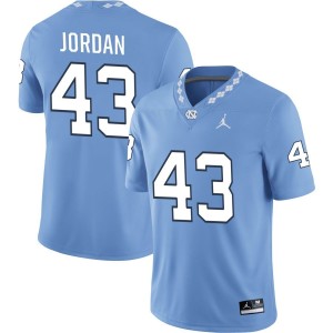Garrett Jordan North Carolina Tar Heels Jordan Brand NIL Replica Football Jersey - Carolina Blue